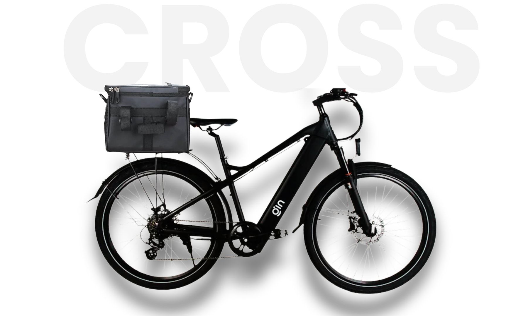 PLUTO crossbar e-bike, black